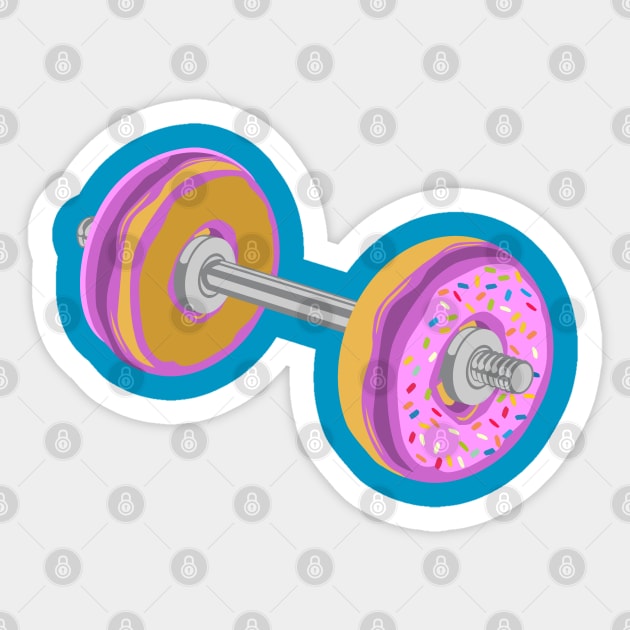 Donut Weights Sticker by drewbacca